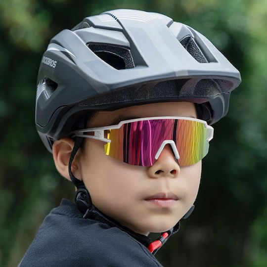 Hikvision Fahrradbrillen mit Weißem Rahmen und Polarisierten Linsen