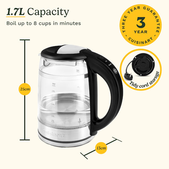 Cuisinart Електрическа Кана 1.7л 3000W Черна