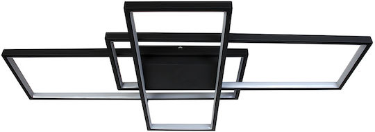 Keskor Keskor Deckenleuchte 87,5cm Schwarz mit E14 Lampenbirnensockel mit Fernbedienung
