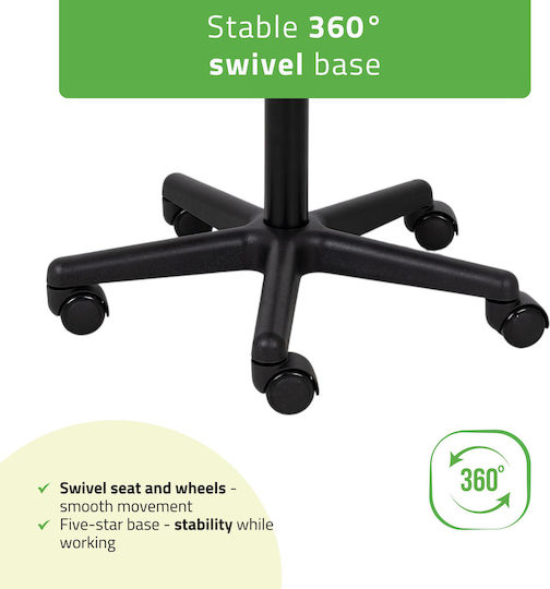 Habys Medical Stool with Backrest Gray HABK521TIMO