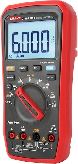 Uni-T Ψηφιακό Πολύμετρο True RMS με Μέτρηση AC / DC / Θερμοκρασίας UT15B