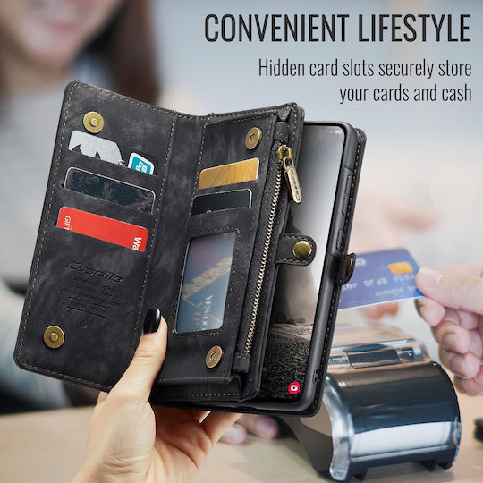 Caseme Wallet Silikon / Synthetisches Leder Schwarz (Galaxy A56)