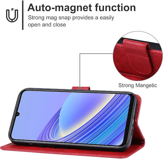 Wallet Tempered Glass Κόκκινο (TCL 40 SE)