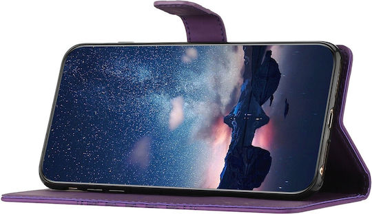 Book Tempered Glass Μωβ (Redmi 13C 4G / Poco C65 4GRealme C65)