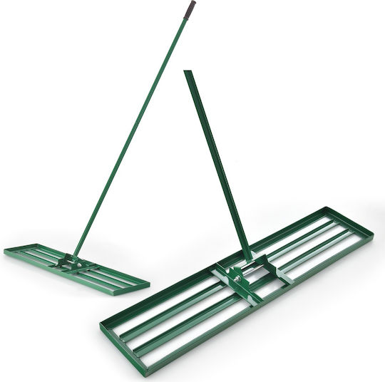 Costway Ergonomic Handle Lawn Leveling Rake 91 x 25 Cm Green Gt4613gn