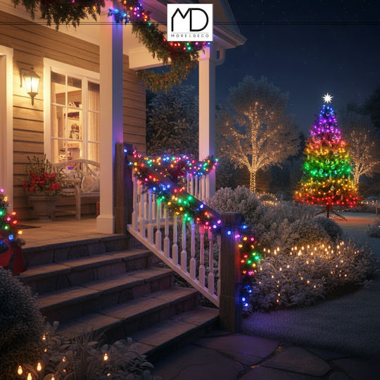 200 Λαμπάκια LED 20μ. RGB USB σε Σειρά