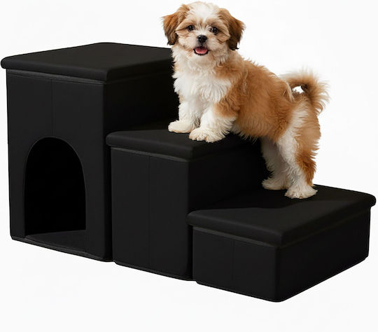 Relaxdays Dog Car Steps Black