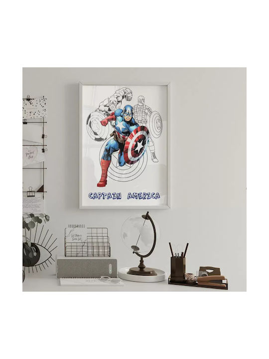 Poster Comic Captain America Cm007 40cm X 50cm