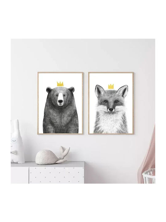 Παιδική Αφίσα Queen Bear 50x40εκ.