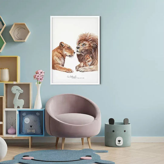 Παιδική Αφίσα Lion Family 50x40εκ.