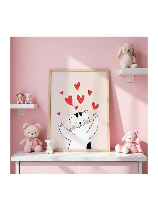 Παιδική Αφίσα Cat Love 50x40εκ.