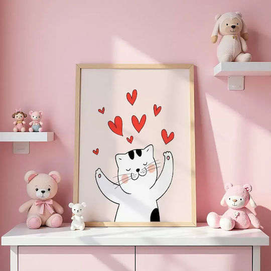 Παιδική Αφίσα Cat Love 50x40εκ.