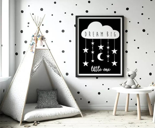 Kinderposter Mit Wolkchen Dream Big 50x40cm