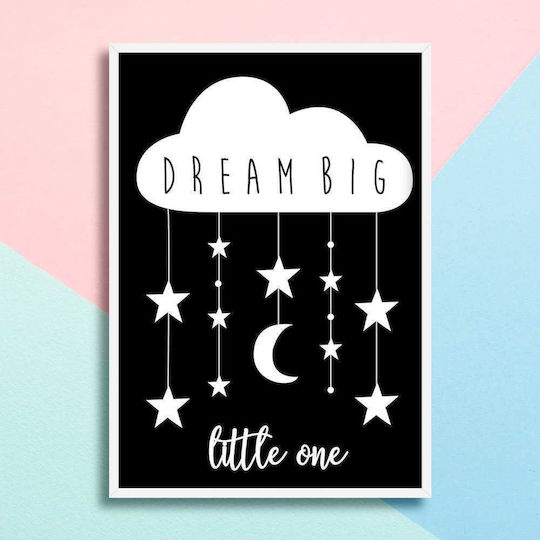 Kinderposter Mit Wolkchen Dream Big 50x40cm