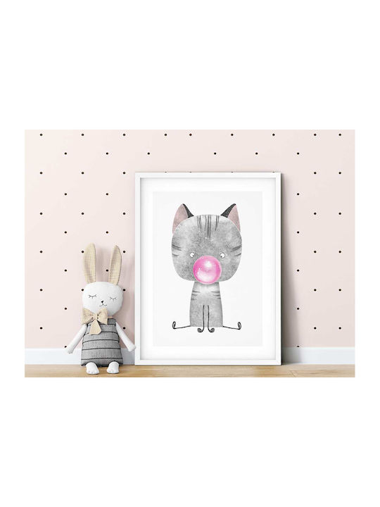 Детски Плакат Little Grey Cat 50x40см