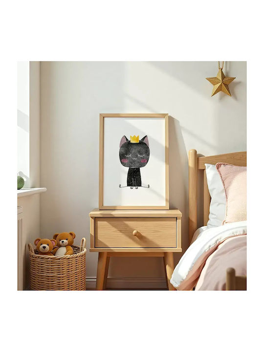 Παιδική Αφίσα Little Queen Cat 50x40εκ.