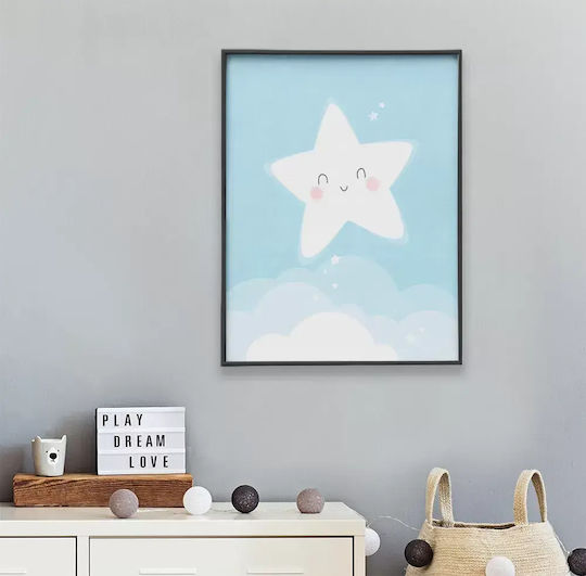 Kinderposter Blaues Sternchen 50x40cm
