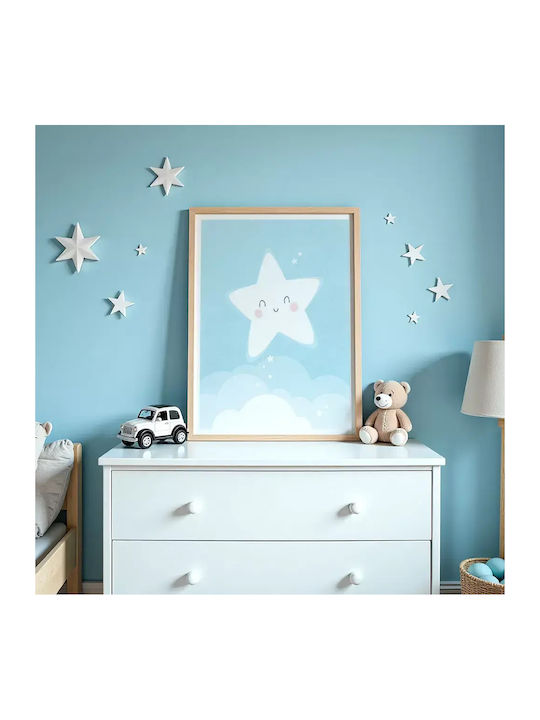 Kinderposter Blaues Sternchen 50x40cm