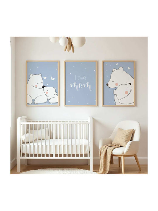 Παιδική Αφίσα Loving Bears 50x40εκ.