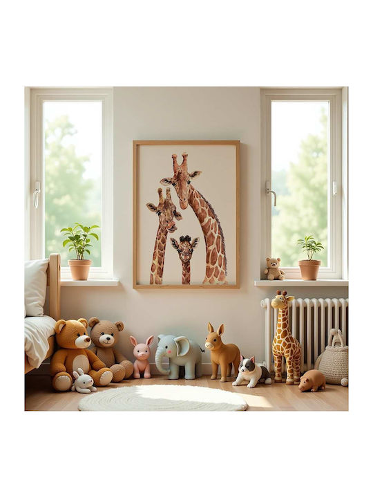 Παιδική Αφίσα Giraffe Famliy 50x40εκ.