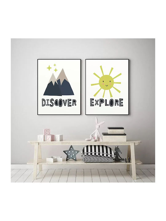 Παιδική Αφίσα Με Βουνά Discover 50x40εκ.