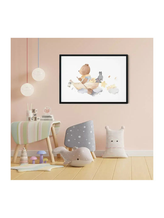Poster Pentru Copii Ursuleț Pe Vapor 50x40cm