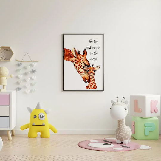 Kids Poster Best Giraffe Mom 50x40cm