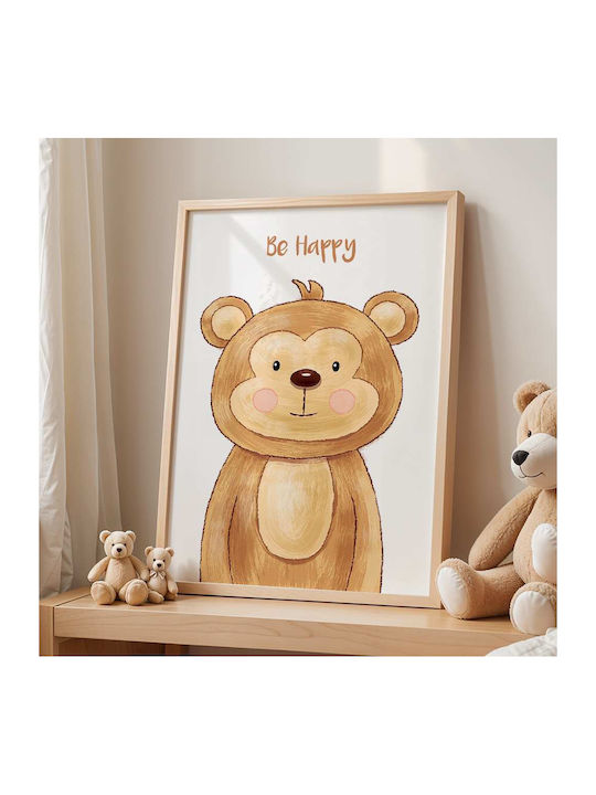 Kids Poster Be Happy 50x40cm