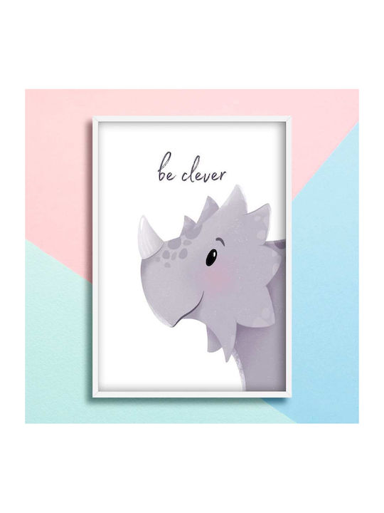 Παιδική Αφίσα Με Δεινόσαυρο Be Clever 50x40εκ.
