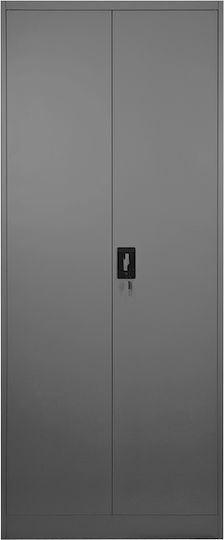 Doppelflügeliger Außenschrank Ugren Metallisch 90x40x180cm