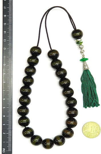 Roloi Komboloi Worry Beads with 21 Beads Made of Resin Length 31cm Multicolour