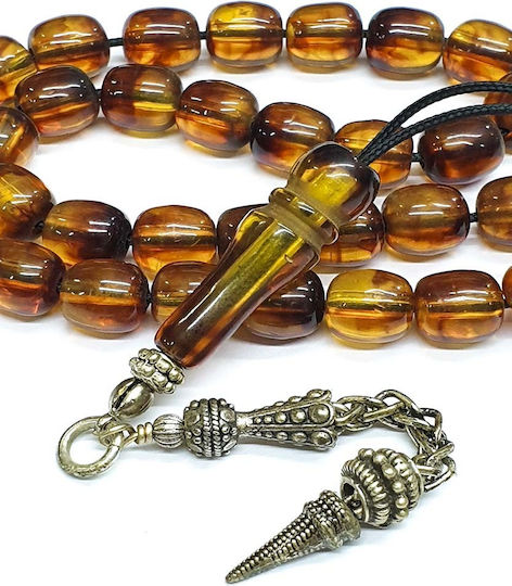 Roloi Komboloi Worry Beads with 33 Beads Made of Resin Length 33cm Multicolour