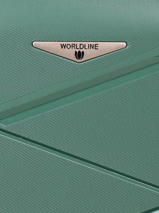 WORLDLINE Valiză de Călătorie Medie Dura Verde cu Înălțimea de 65 cm