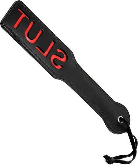 Smd Sluted Fetish Spanking Paddle Series Bdsm Imprint Spanking Paddle Faux Leather 32cm Black