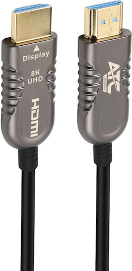 ATC HDMI 2.1 Ultra High Speed 48Gbps 4K 120Hz HDR VRR Kabel HDMI-Stecker - HDMI-Stecker 10m Schwarz