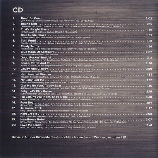 Elvis Presley Love Me Tender CD Μουσικής