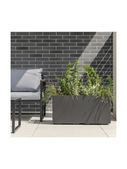 HowHomely Ghiveci De Flori Din Beton Recycled Gri