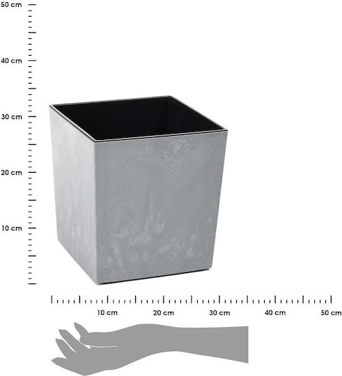 HowHomely Γλάστρα Τσιμεντένια Gray 25εκ.