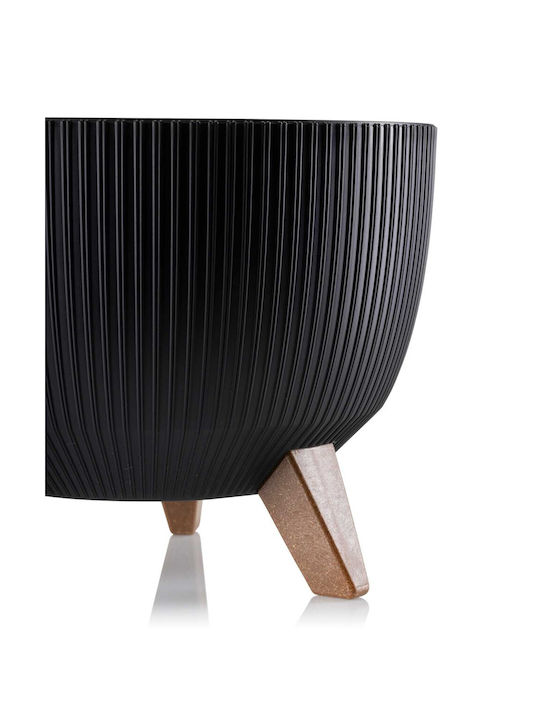 HowHomely Γλάστρα Πλαστική Black 24x15εκ.