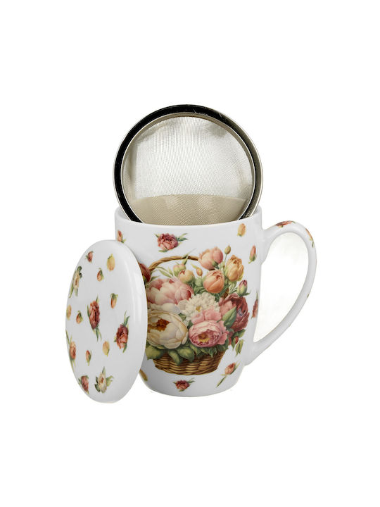 Porcelain Mug With Lid White 350ml