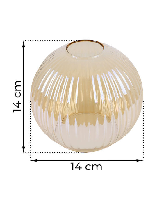 Riffle Honey Glass Shade Small Ball 14cm