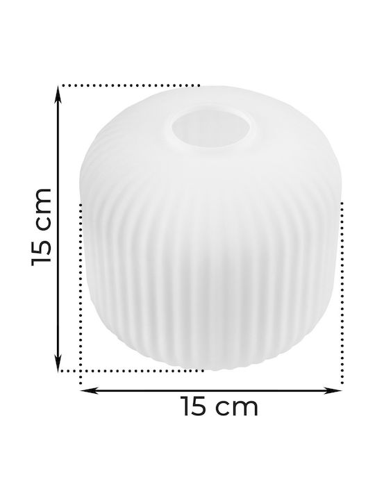 Abajur Alb Din Sticlă Cilindru 15cm