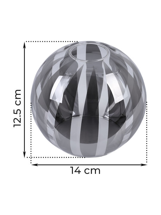 Eliza Chrome Glass Shade Ball 14cm