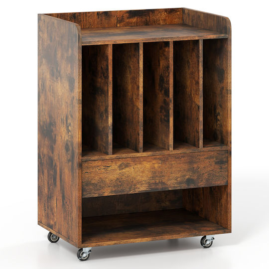 Costway Έπιπλο Hi-Fi Καφέ 35.5x73x52cm