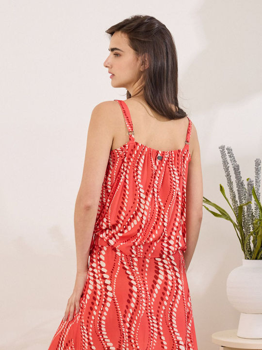 Damen Bluse Koralle