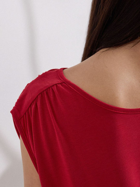 Damen Bluse Koralle