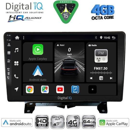 Digital IQ Ηχοσύστημα Αυτοκινήτου για Land Rover Freelander 2006-2014 (Bluetooth/USB/WiFi/GPS/Apple-Carplay/Android-Auto) με Οθόνη Αφής 9"