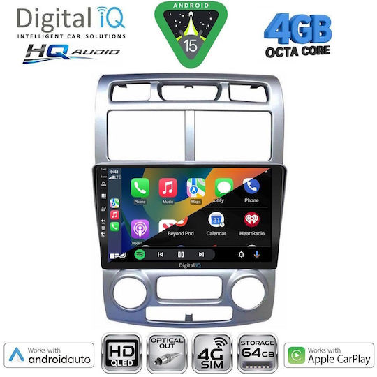 Digital IQ Ηχοσύστημα Αυτοκινήτου για Kia Sportage 2004-2010 με Clima (Bluetooth/USB/WiFi/GPS/Apple-Carplay/Android-Auto) με Οθόνη Αφής 9"