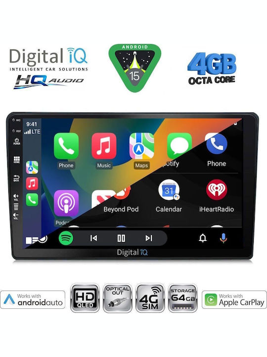 Digital IQ Car Audio System for Mazda 2 2002-2007 Bluetooth USB WiFi GPS Apple CarPlay Android Auto with 9" Touch Screen