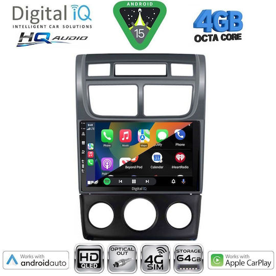 Digital IQ Автомобилна Аудио Система За Kia Soul 2008-2013 Bluetooth USB Вграден Wi-Fi GPS Apple CarPlay Android Auto С Touch Screen 9"
